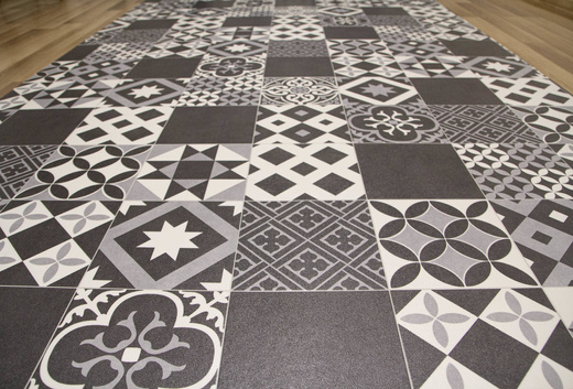 Wykładzina PCV Plaza Amadora 990D Płytki Patchwork Mozaika szerokość 2 m