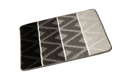 Komplet 2-częściowy Łazienkowy Palma Grey Romby Ciemny Kontur