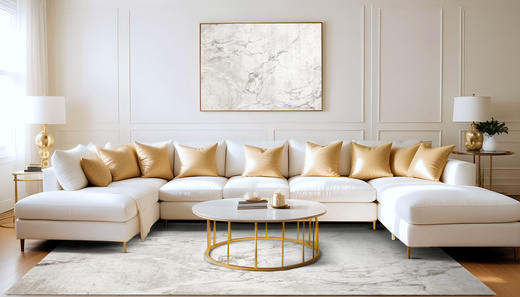 Dywan Nantes NT071A Vizon/Vizon Szarobeżowy Marmur