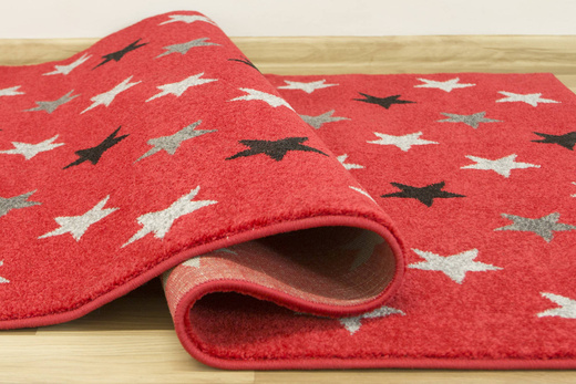 Dywan Fushe 2327 red/black Gwiazdy Czerwony Czarny