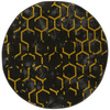 Okrągły Dywan Festival Gold 2296A black Plastry Miodu