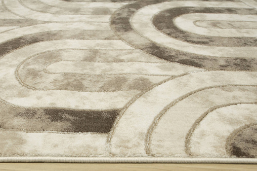 Dywan Felix 9303A l.beige/d.beig Lśniący Marmur Krem Beż Półkola