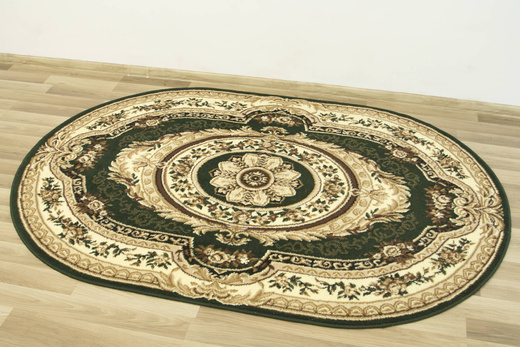 Owalny Dywan GOLD 146/32 owal zielony