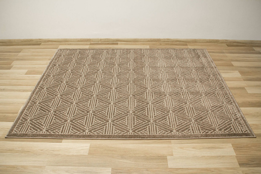 Dywan Teno F0336 Brown Geometria Trójkąty Brąz Beż