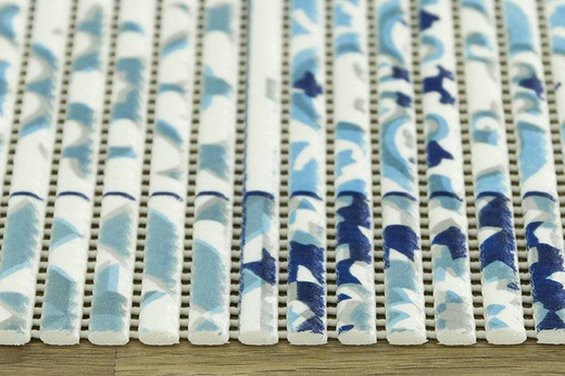 Mata Łazienkowa Softy-tex 828 patchwork niebieski szerokość 65 cm