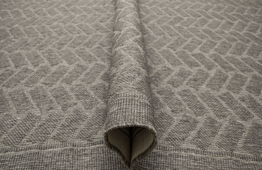 Dywan Dwustronny Sznurkowy Brussels 205855/10010 Silver Szary Krem Cegiełki Jodełka Outdoor