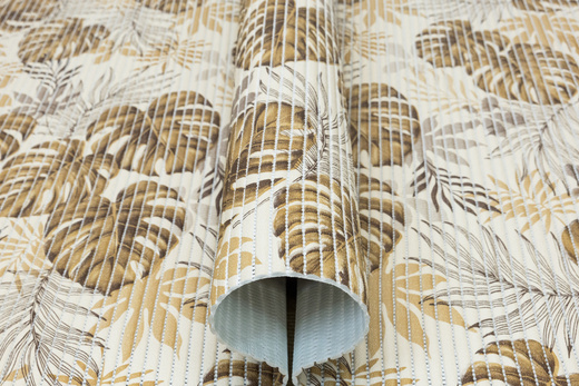 Mata Łazienkowa 265B Monstera Beż szerokość 130 cm