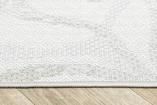 Dywan Sznurkowy Haga 04720A l.grey/cream Szary Beż Krem Kwiaty Outdoor