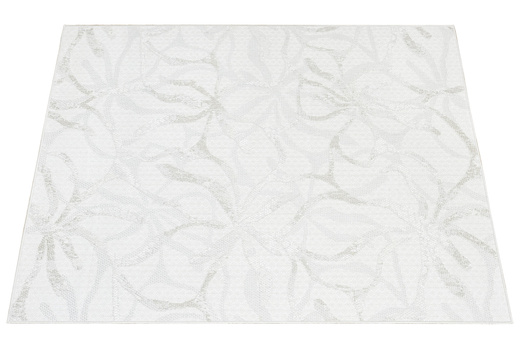 Dywan Sznurkowy Haga 04720A l.grey/cream Szary Beż Krem Kwiaty Outdoor