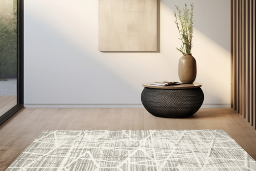 Dywan Loris G162D cream/d.grey Srebrzysty Szary Krem