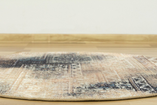 Okrągły Dywan Patchwork HD Beż