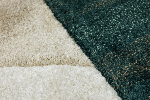 Dywan Kandy N372A l.beige/emeral Butelkowa zieleń Beż Fryz
