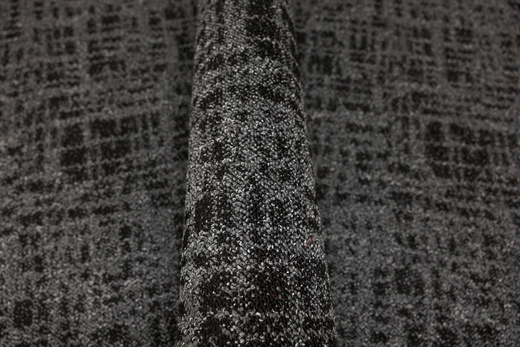 Dywan Pętelkowy Traffic 75 Czerń Grafit Kratka Melanż