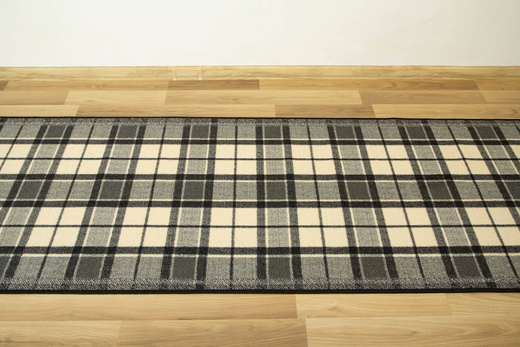 Antypoślizgowy Chodnik Grand 19 Szary Kratka szerokość 80 cm