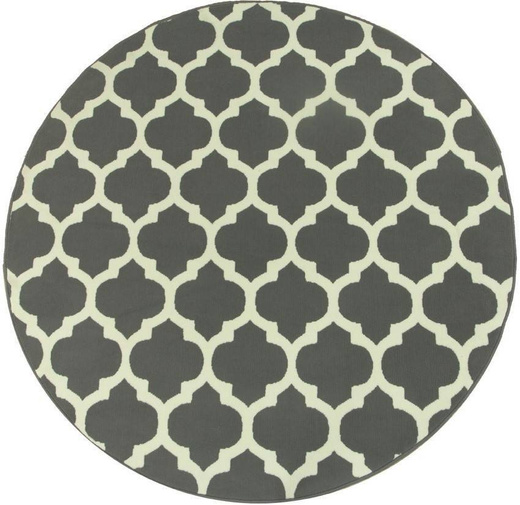 Okrągły Dywan Luna 503402/51911 koniczyna szara