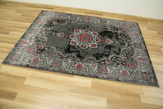 Dywan Victoria 7094A grey/d.grey Szary czerwony Ornament