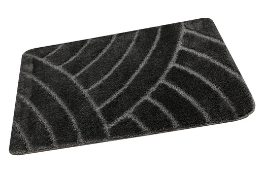 Dywanik Łazienkowy Antypoślizgowy Sash Dark Grey Ciemny Szary Pasy