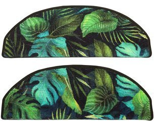 Nakładki na schody półokrągłe Monstera Green Butelkowa Zieleń