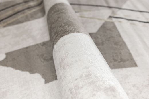 Dywan Kashmir KR168S Vizon/Black Szarobeżowy Złoty Abstrakcja