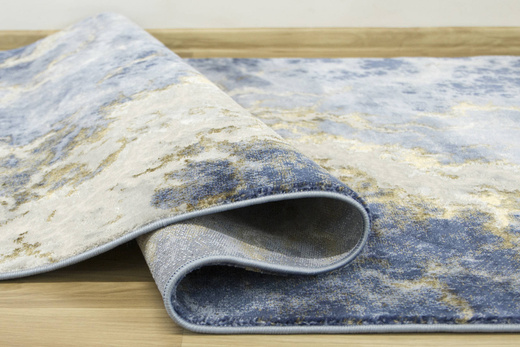 Dywan Verano C583A l.blue/blue Niebieski Złoty Szary Krem Dwupoziomowy