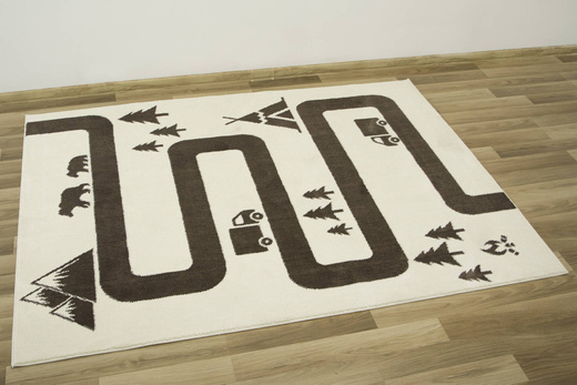 Dywan Karo 6065A brown/white 23 Khave/Beyaz Niedźwiadki Krem Brąz