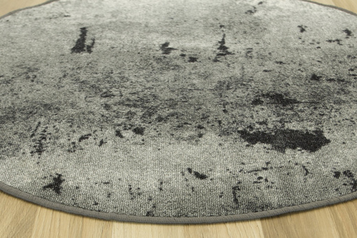 Okrągły Dywan Marl 19 Szary Beton Marmur