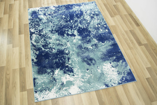 Dywan Victoria 9142A blue/d.blue Abstrakcyjny Ocean Granatowy Turkusowy Kremowy