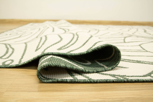 Dywan Dwustronny Sznurkowy Brussels 205625/10510 green w liście monstery Outdoor