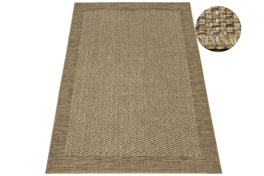 Dywan Sznurkowy Ella ST036A brown/brown Beż Brąz Ramka Outdoor