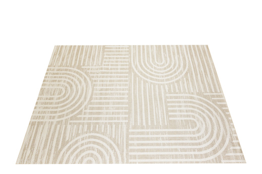 Dywan Sznurkowy Haga 03606E cream/vizon Beż Krem Geometria Outdoor
