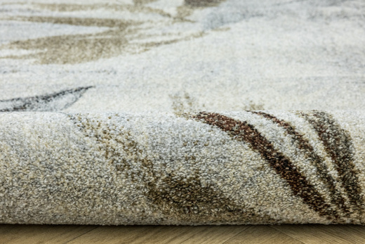 Dywan Ponte N852A l.grey/cream Brąz Szary Listki