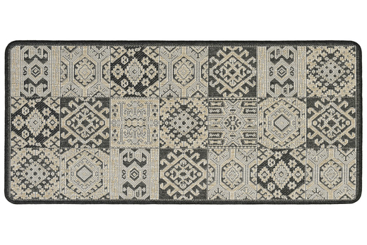 Antypoślizgowy Dywan FLEX 19636/P10 Grafit Beż Patchwork