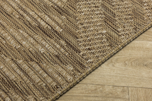 Dywan Sznurkowy Ella ST022A brown/brown Beż Brąz Wachlarze Outdoor