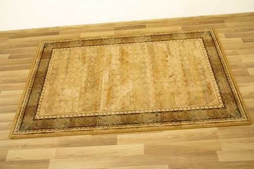 Wełniany Dywan Dywilan Omega Lava Miód Ornament Beż Brąz