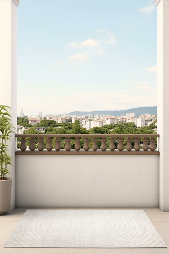 Dywan Sznurkowy Haga 04787A vizon/cream Beż Krem Okręgi Outdoor