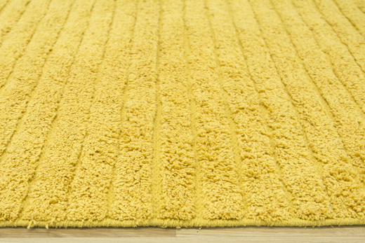 Dywanik Chodniczek Kilim Bawełniany Żółty z Frędzlami