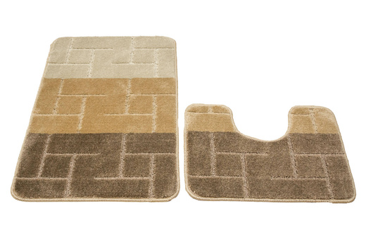 Komplet 2-częściowy Łazienkowy Teramo Beige Beż Brąz