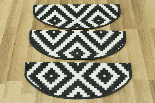 Antypoślizgowe Nakładki półokrągłe romby czarny 91