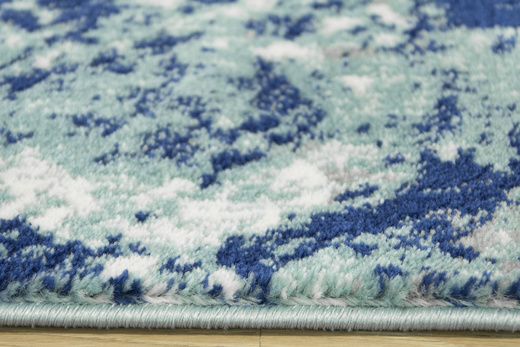 Dywan Victoria 9142A blue/d.blue Abstrakcyjny Ocean Granatowy Turkusowy Kremowy