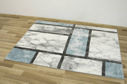 Dywan Lima 9553A cream/blue imitacja marmuru