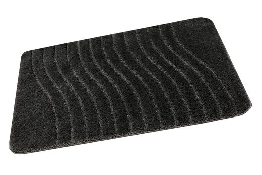 Dywanik Łazienkowy Antypoślizgowy Sara Dark Grey Ciemny Szary Fale