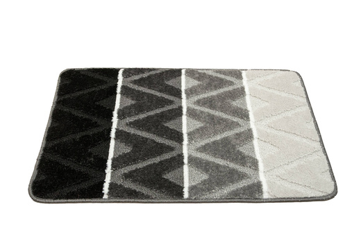 Komplet 3-częściowy Łazienkowy Palma Grey Romby Jasny Kontur