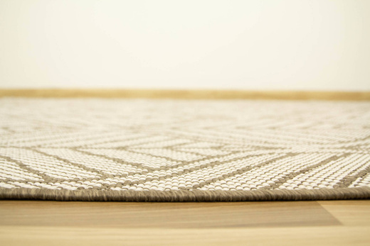 Dywan Dwustronny Sznurkowy Brussels 205647/10210 coffee Beż Krem Listki Outdoor