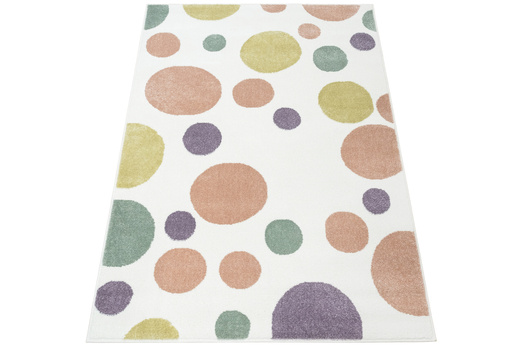 Dywan Dziecięcy Lima M042A cream/rose Krem Róż Fiolet Kropki