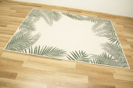 Dywan Dwustronny Sznurkowy Brussels 205183/10520 green liście palmy Outdoor