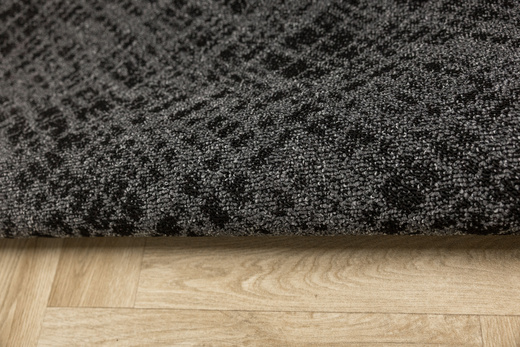 Dywan Pętelkowy Traffic 75 Czerń Grafit Kratka Melanż