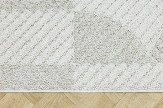 Dywan Milano 032 beige/cream Krem Kaszmir Geometria Frędzelki