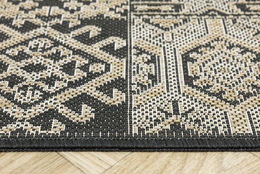 Antypoślizgowy Dywan FLEX 19636/P10 Grafit Beż Patchwork