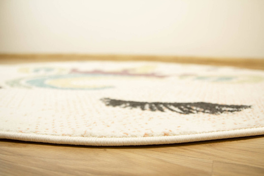 Okrągły Dywan Lima B070A cream/rose Jednorożec Krem