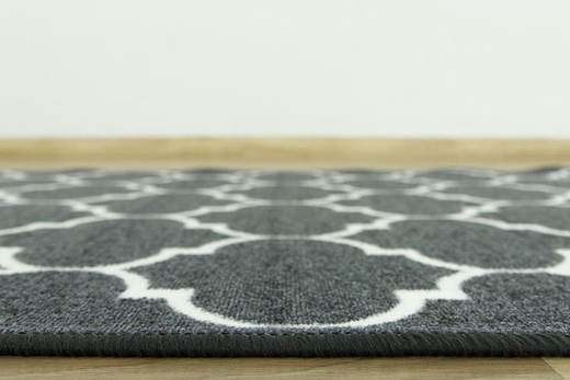 Antypoślizgowy chodnik clover koniczyna ciemny szary szerokość 100 cm